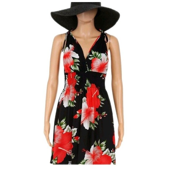 Sunrise Beachwear Hawaiian Cover Up Tropical Resort Sun Dress Women Small NWOT - Picture 2 of 9